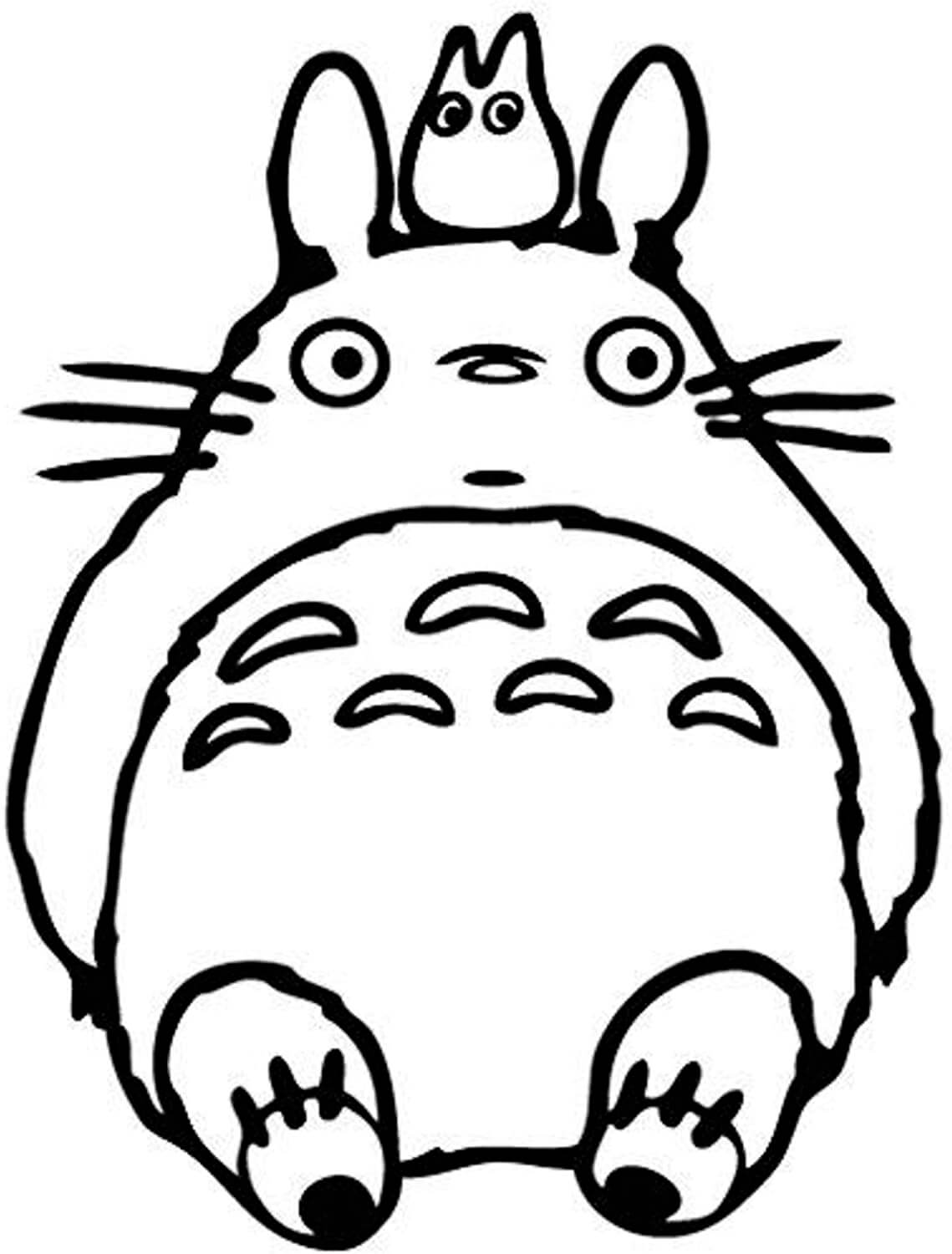 Coloriage Tororo Fait Une Sieste - Totoro à imprimer