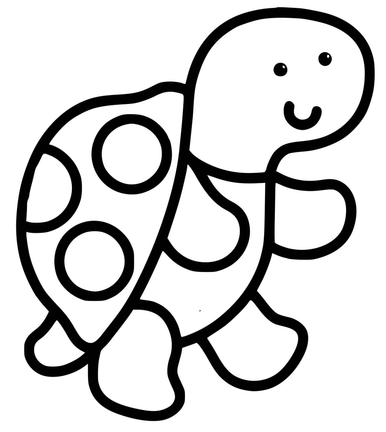 Coloriage Tortue Facile Maternelle 2 Ans - Facile à imprimer