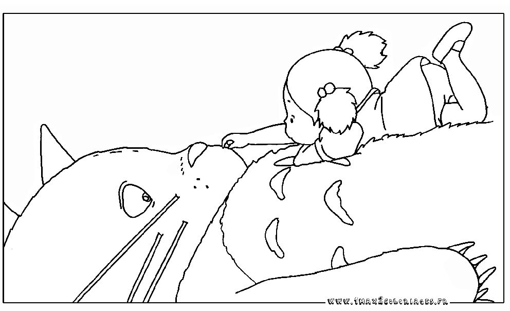 Coloriage Totoro Animal Mythique - Totoro à imprimer
