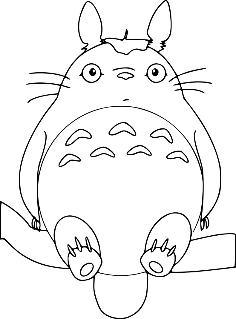 Coloriage Totoro Film Animation Japonais - Totoro à imprimer