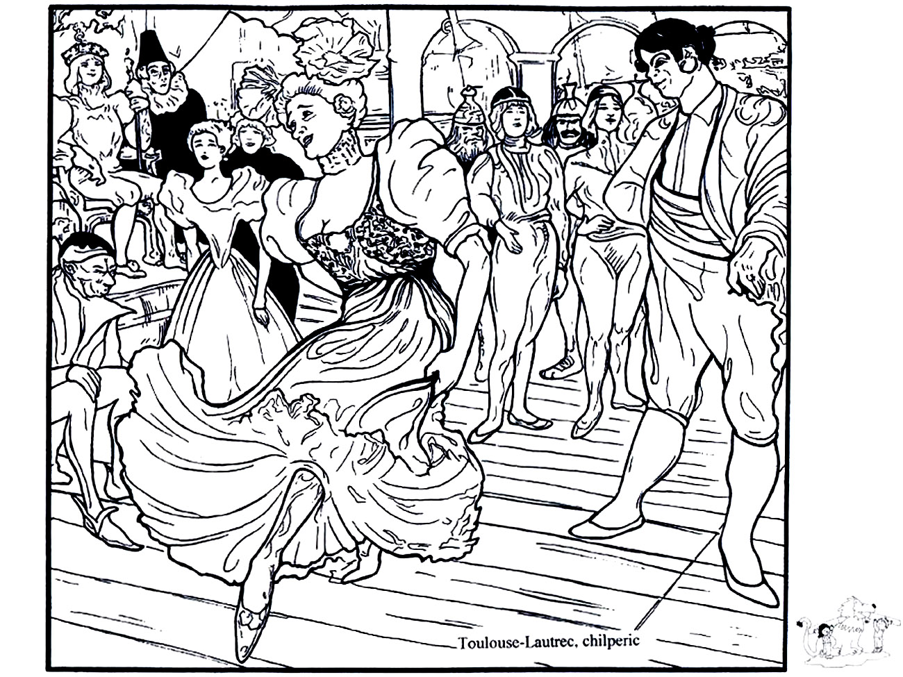 Coloriage Toulouse Lautrec Chilperic - Art à imprimer