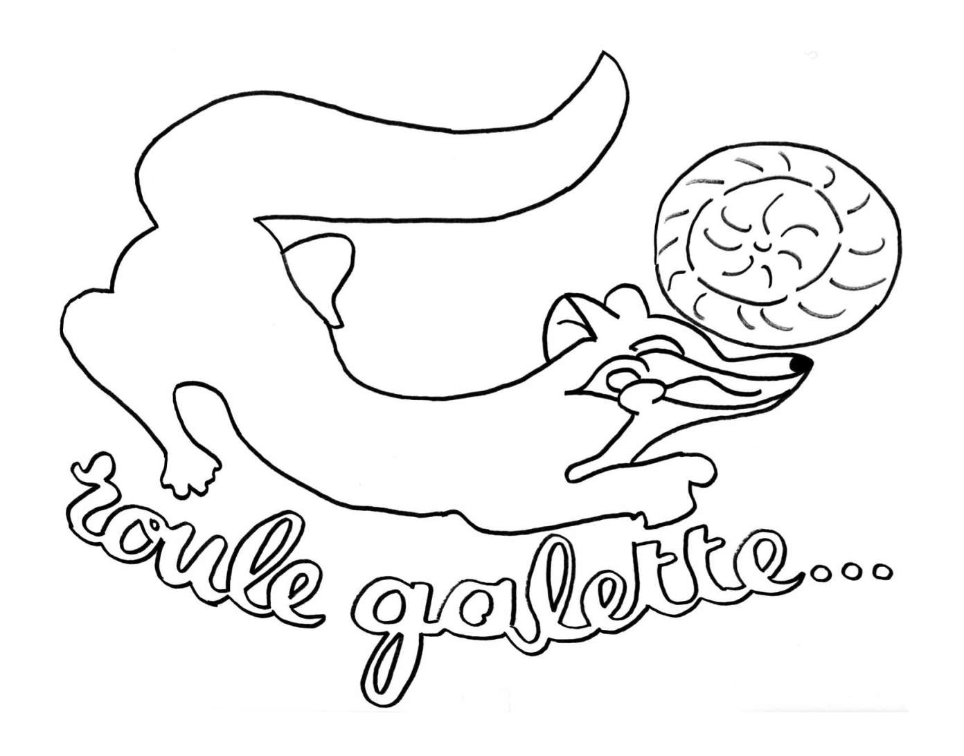Coloriage Roule Galette festif à colorier - Roule galette à imprimer