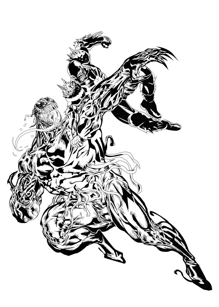 Coloriage Toxin Vs Venom By Ruga - Venom à imprimer