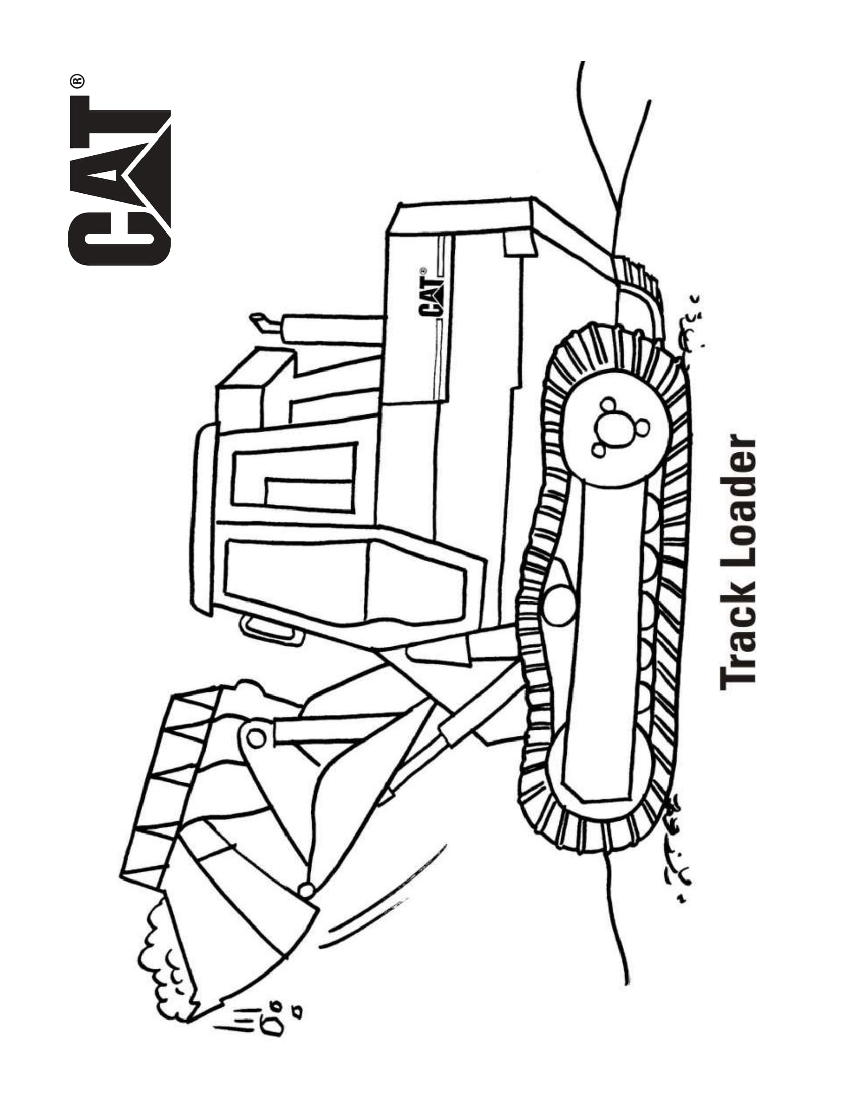 Coloriage Track Loader Camion Caterpillar - Camion à imprimer
