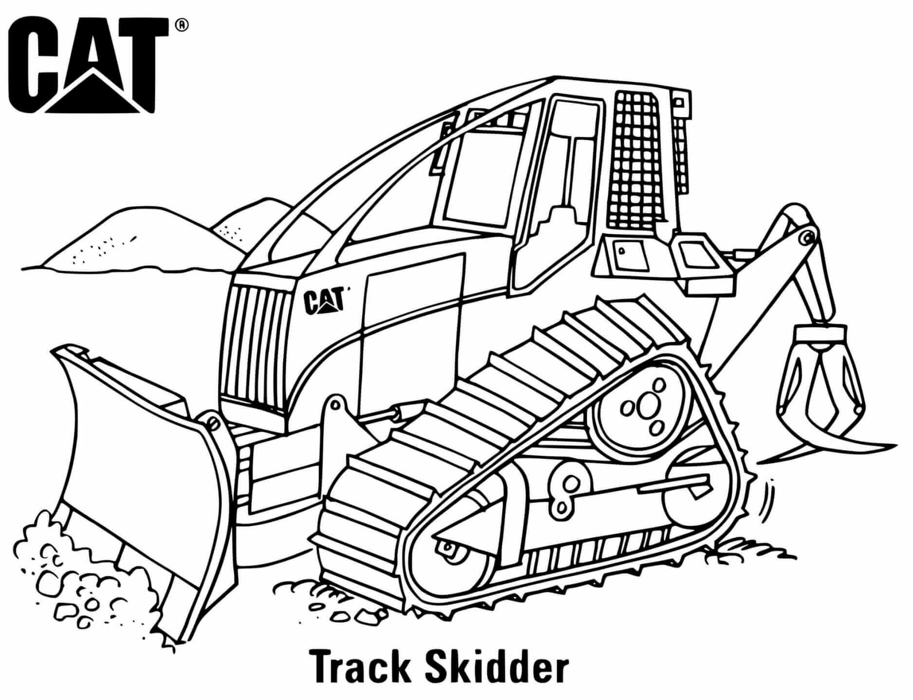 Coloriage Track Skidder Engin Chantier - Chantier à imprimer
