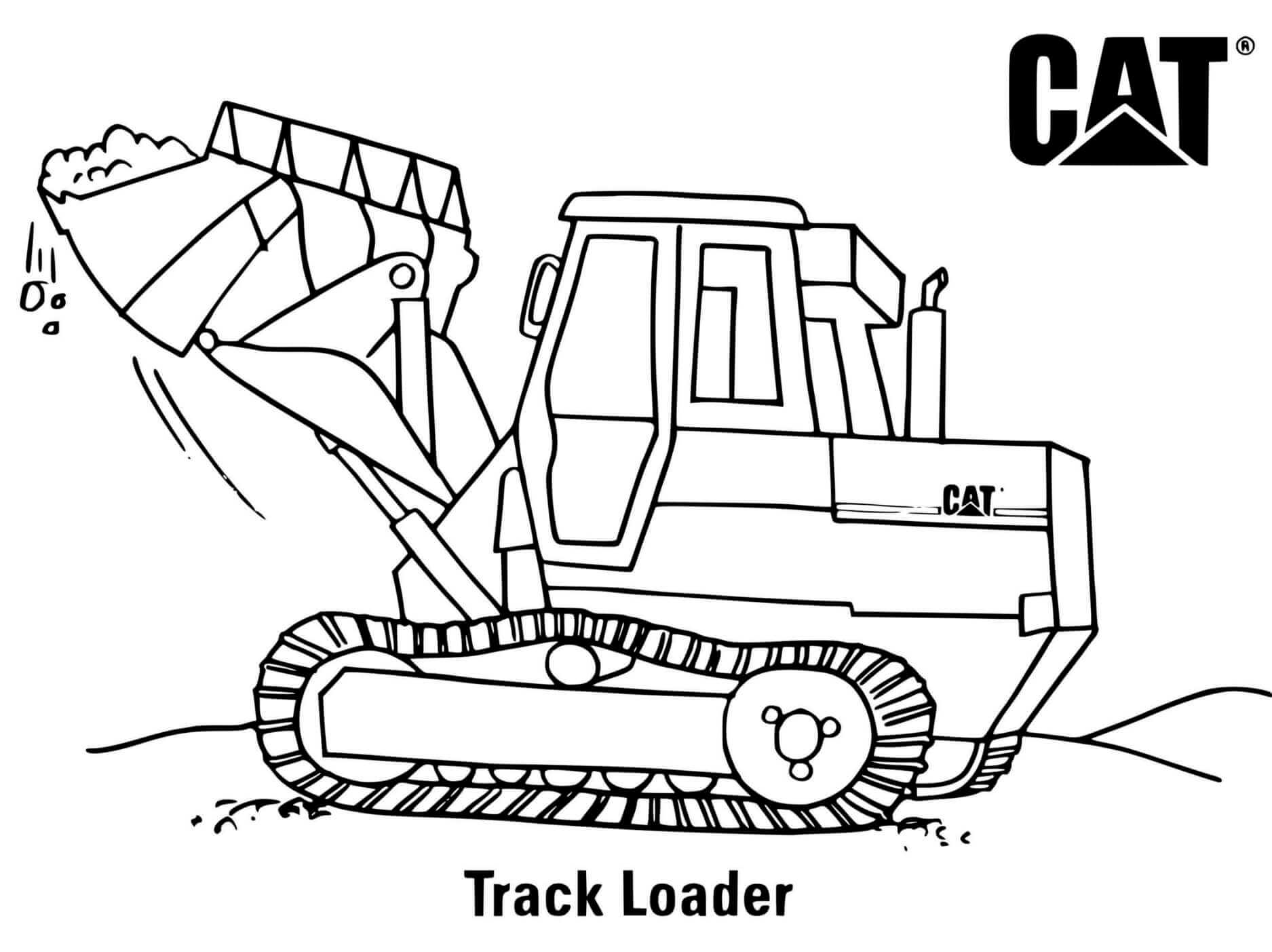 Coloriage Tracker Loader Chantier Chargeur - Chantier à imprimer