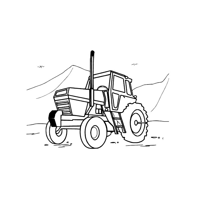 Coloriage Tracteur Camion - Camion à imprimer