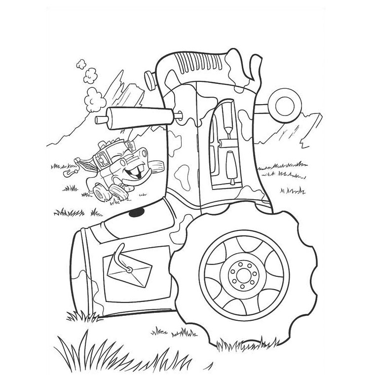 Coloriage Tracteur Cars - Cars à imprimer