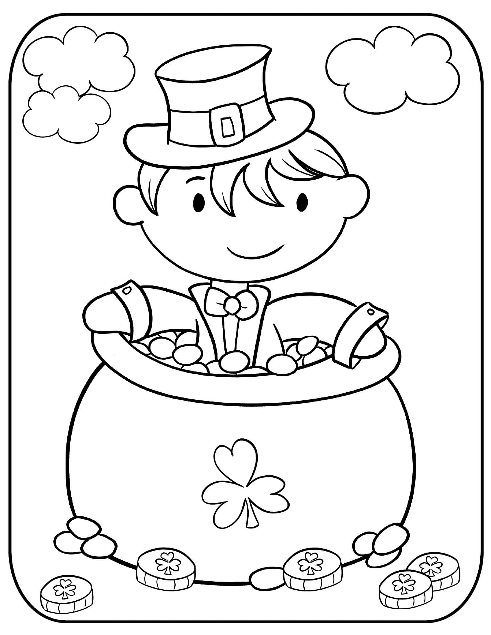 Coloriage Tradition Irlandaise Saint Patrick - Saint Patrick à imprimer