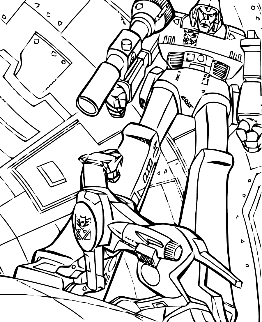 Coloriage Transformers Robots Et Chien Robot - Robot à imprimer