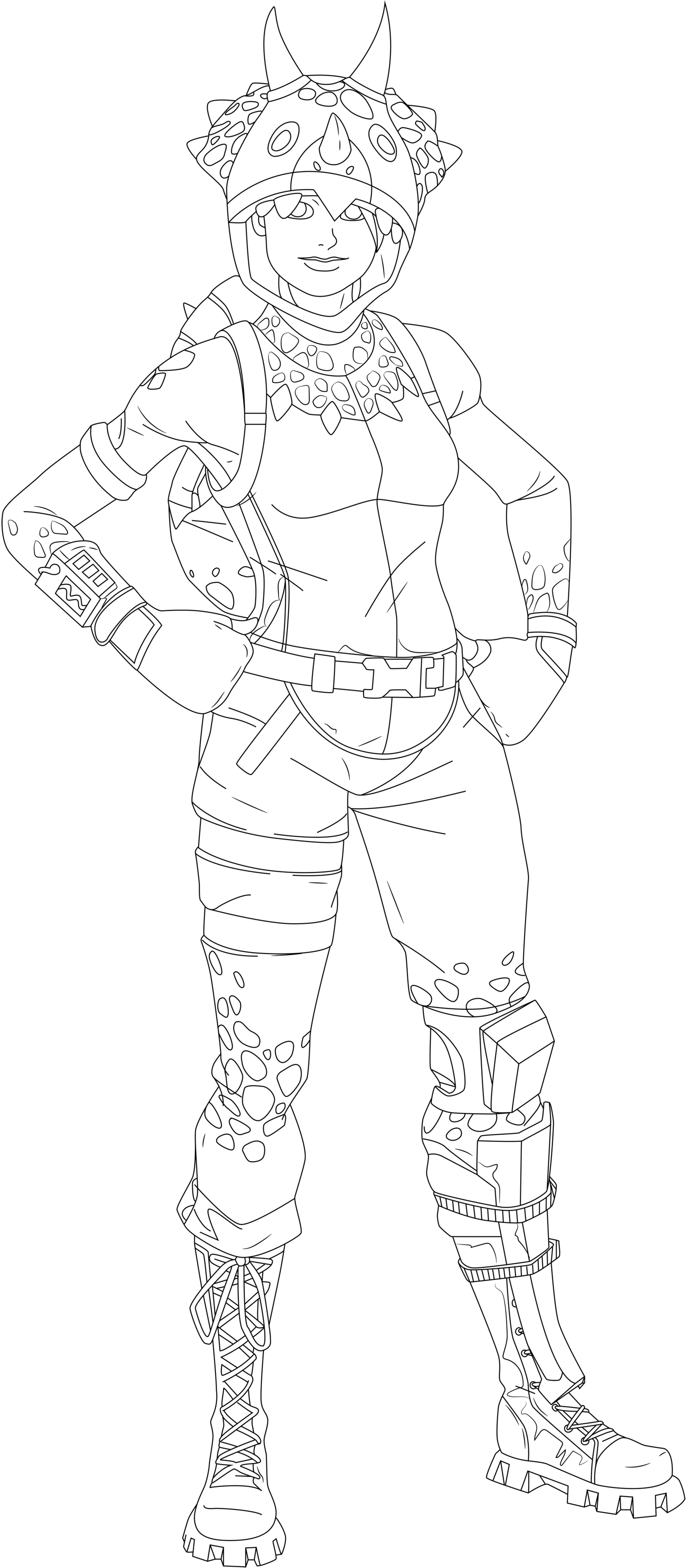 Coloriage Tricera Ops Fortnite Skin Hd - Fortnite à imprimer