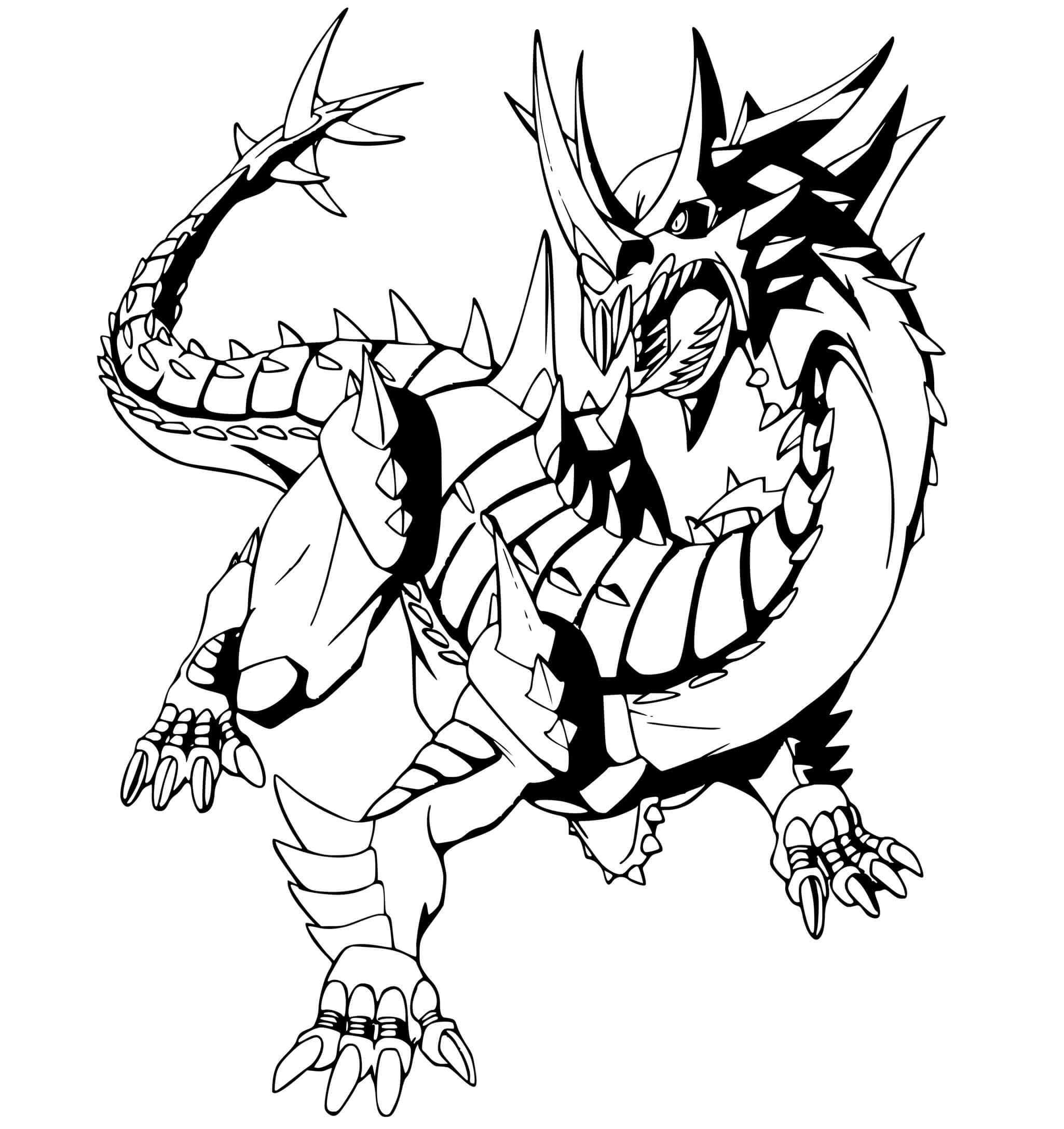 Coloriage Trox Bakugan Dragon - Bakugan à imprimer