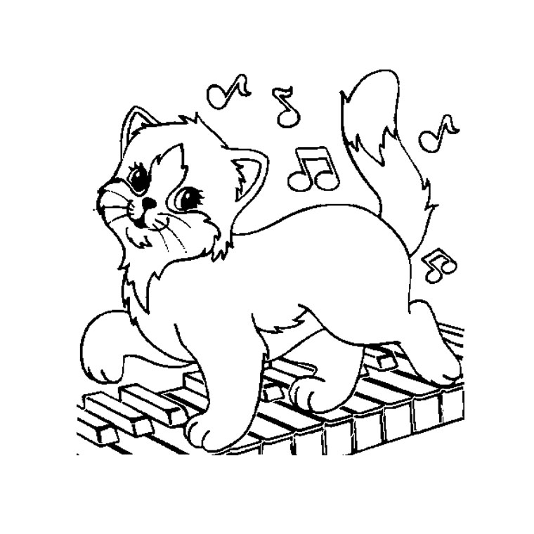 Coloriage Tv Chat - Chat à imprimer