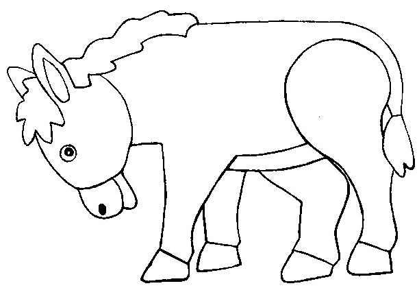 Coloriage Un Âne - Animaux à imprimer