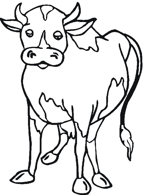 Coloriage Un Boeuf A Colorier - Animaux à imprimer