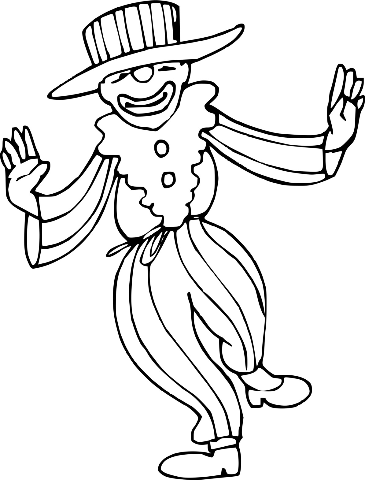 Coloriage Un Clown Avec Chapeau Trop Grand - Clown à imprimer