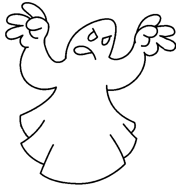 Coloriage Un Fantôme Qui Essai De Faire Peur - Halloween fantome à imprimer