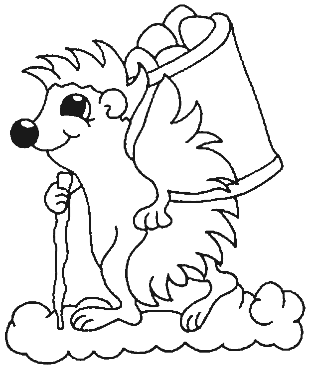 Coloriage Un Hérisson En Ballade - Hérisson à imprimer