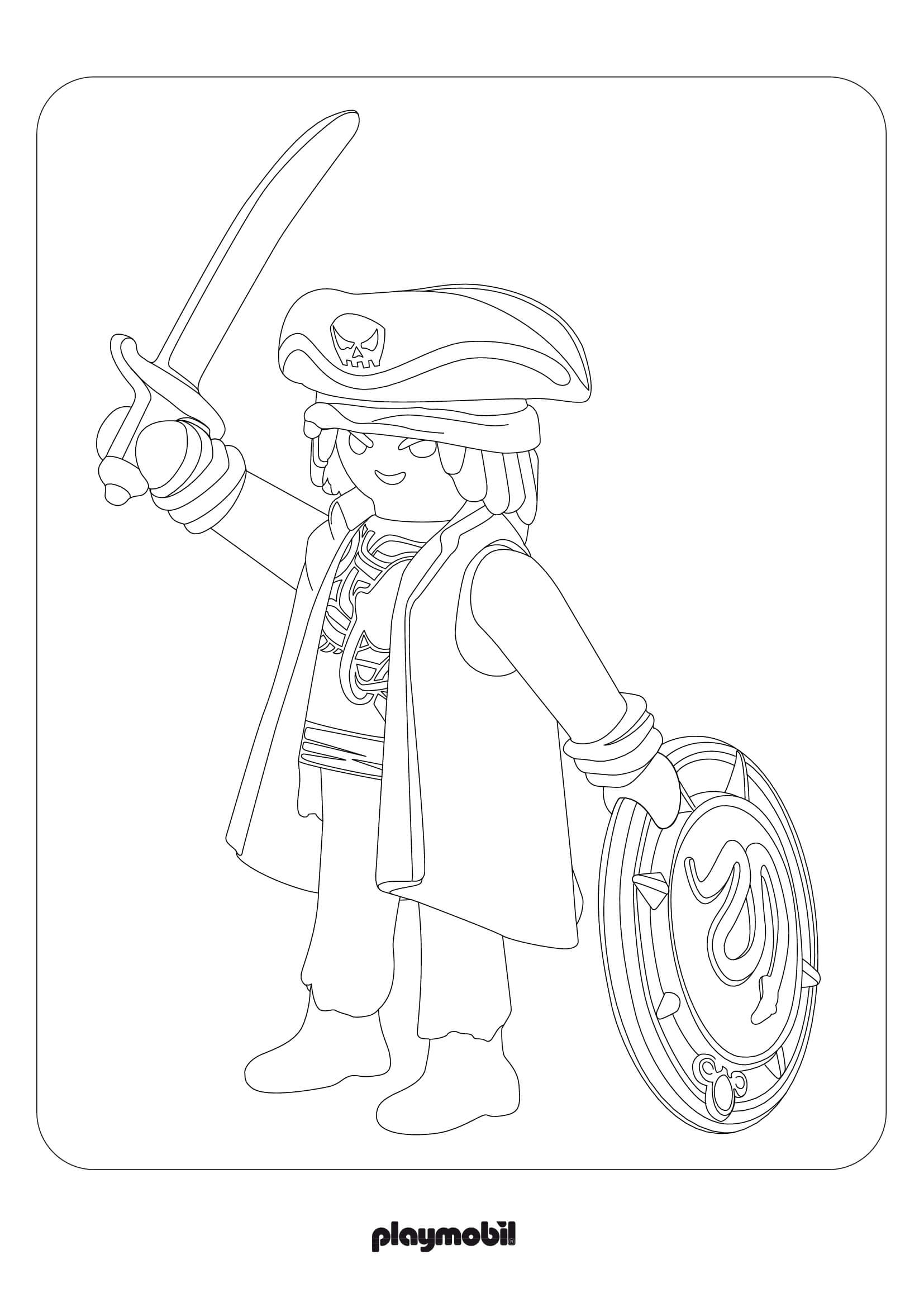 Coloriage Un Pirate Playmobil - Playmobil à imprimer