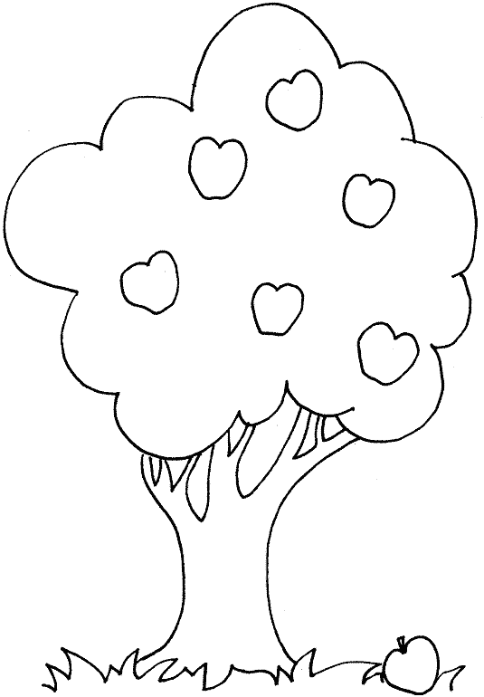 Coloriage Un Pommier - Arbre à imprimer