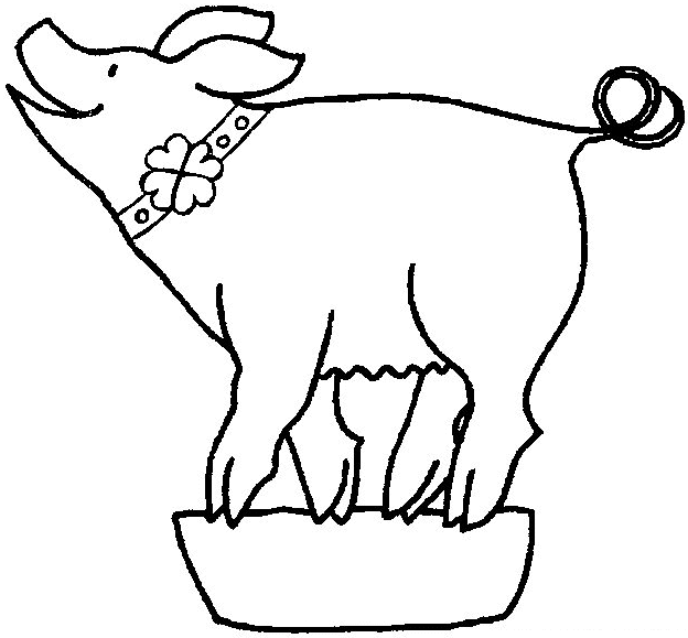 Coloriage Un Porc - Animaux à imprimer