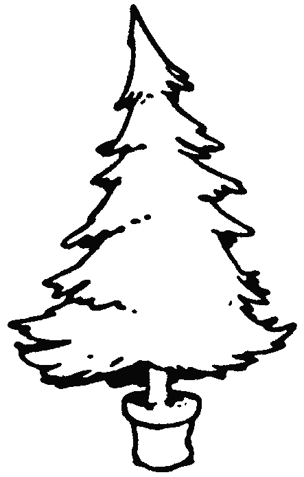 Coloriage Un Sinple Dessin De Sapin - Sapin Noël à imprimer