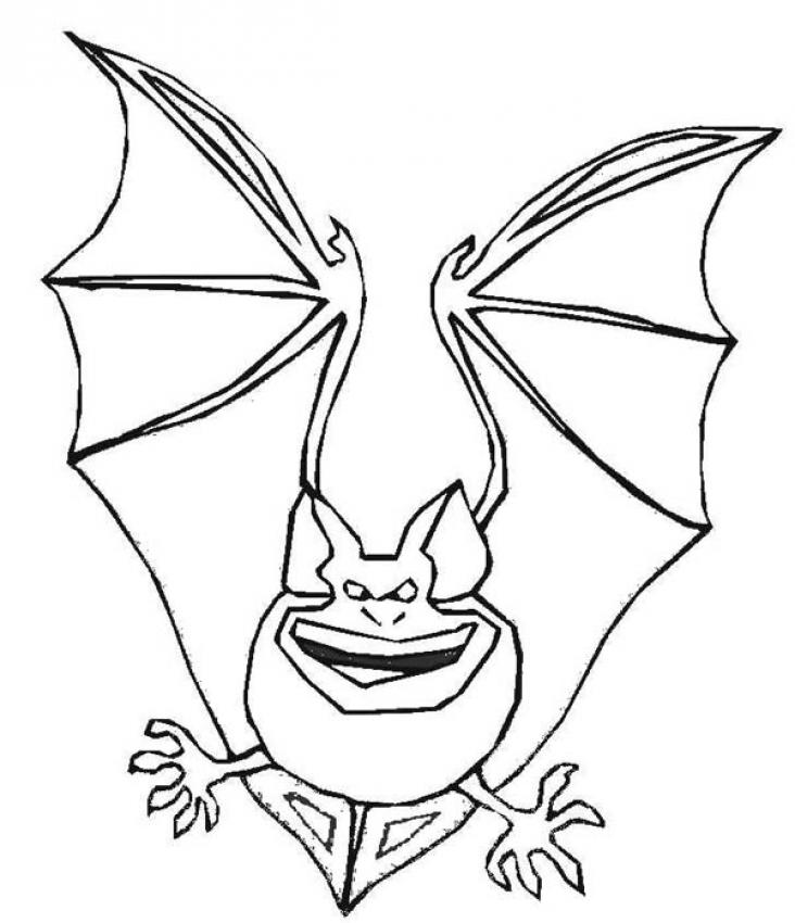 Coloriage Une Chauve Souris Méchante - Halloween chauve souris à imprimer