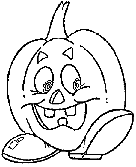Coloriage Une Citrouille Avec Des Chaussures - Halloween citrouille à imprimer