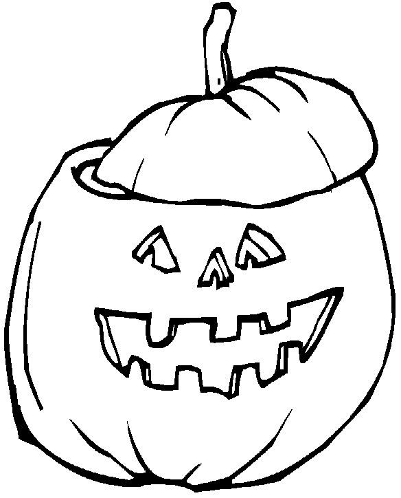 Coloriage Une Citrouille D'Halloweeen Et Son Chapeau - Halloween citrouille à imprimer