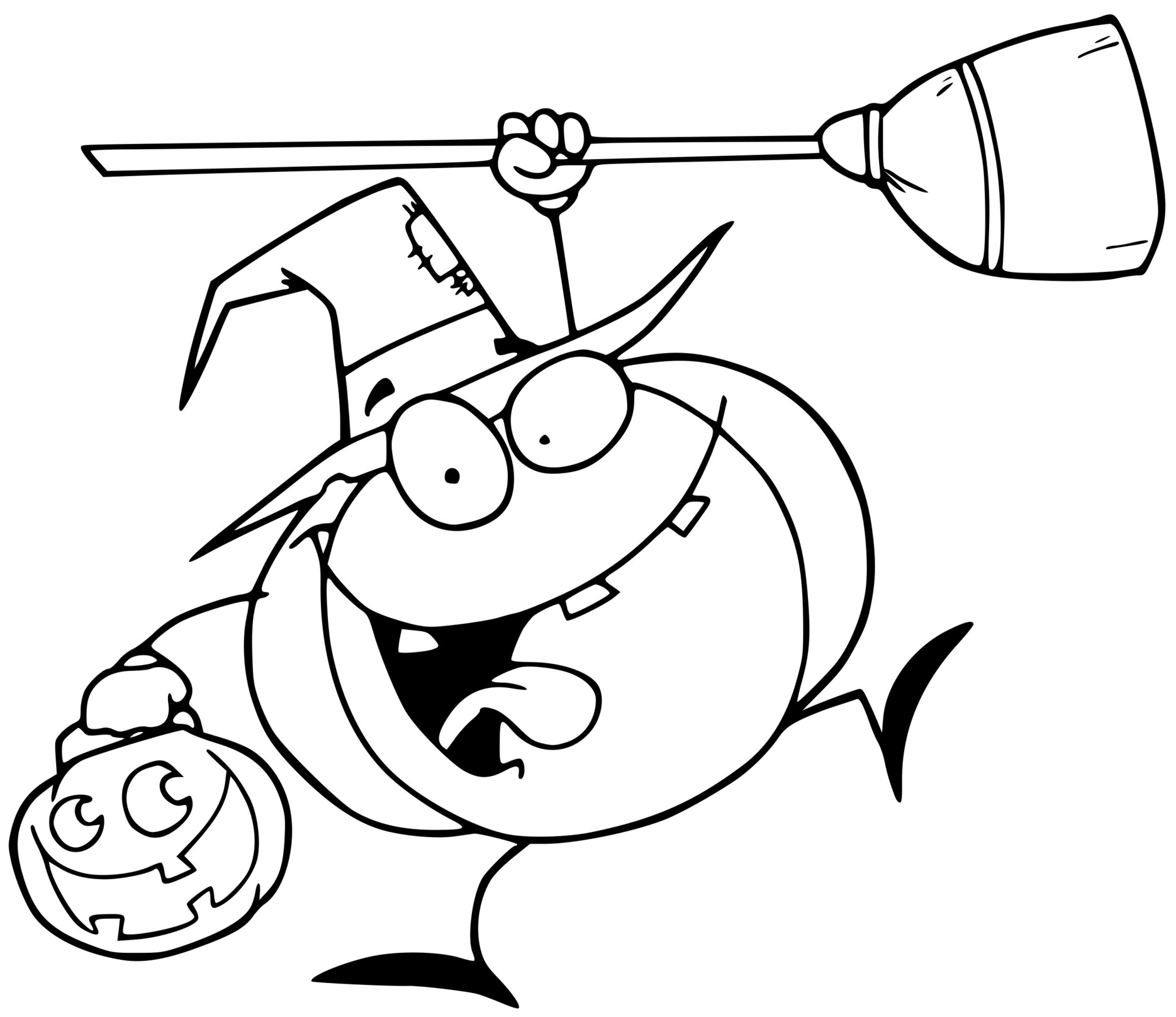 Coloriage Une Citrouille Heureuse Pour Le 31 Octobre - Halloween citrouille à imprimer