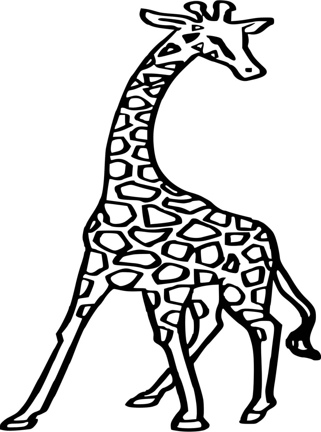 Coloriage Une Girafe - Girafe à imprimer