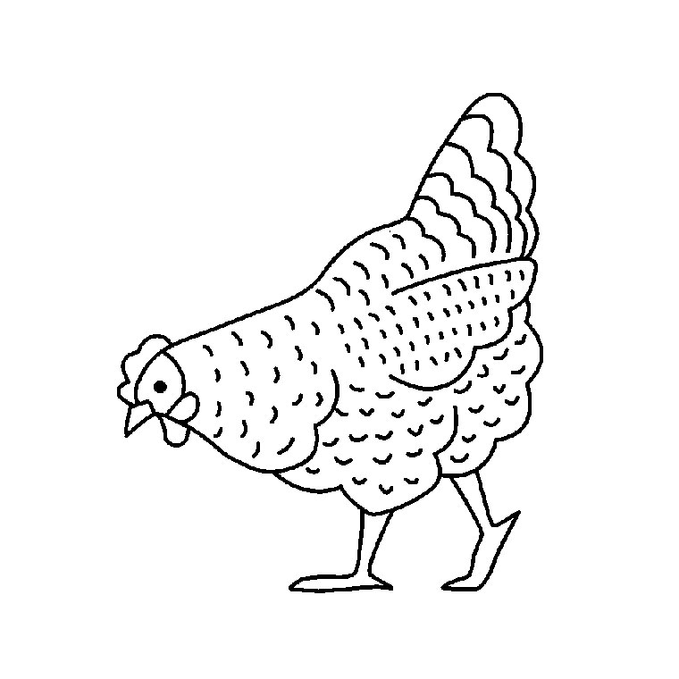 Coloriage Une Poule - Animaux à imprimer