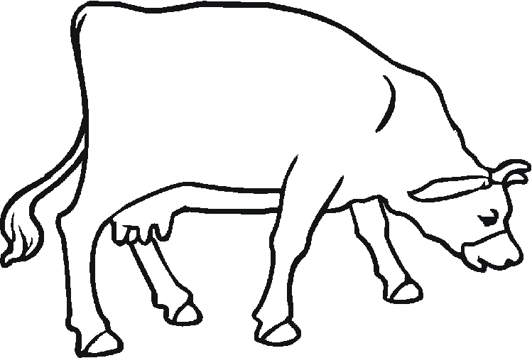 Coloriage Une Vahe Laitiere - Animaux à imprimer
