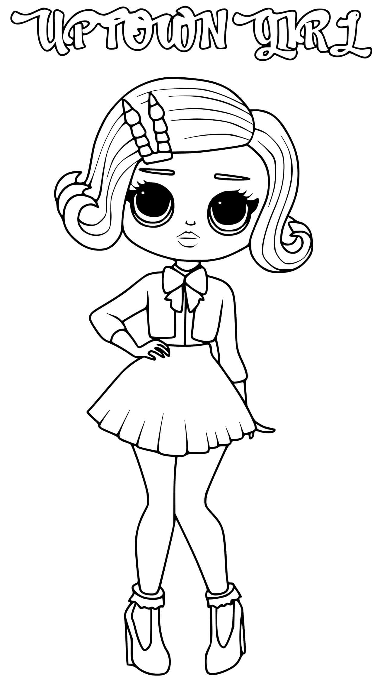 Coloriage Uptown Girl Lol Omg - Poupée LOL Surprise Hair Goals à imprimer