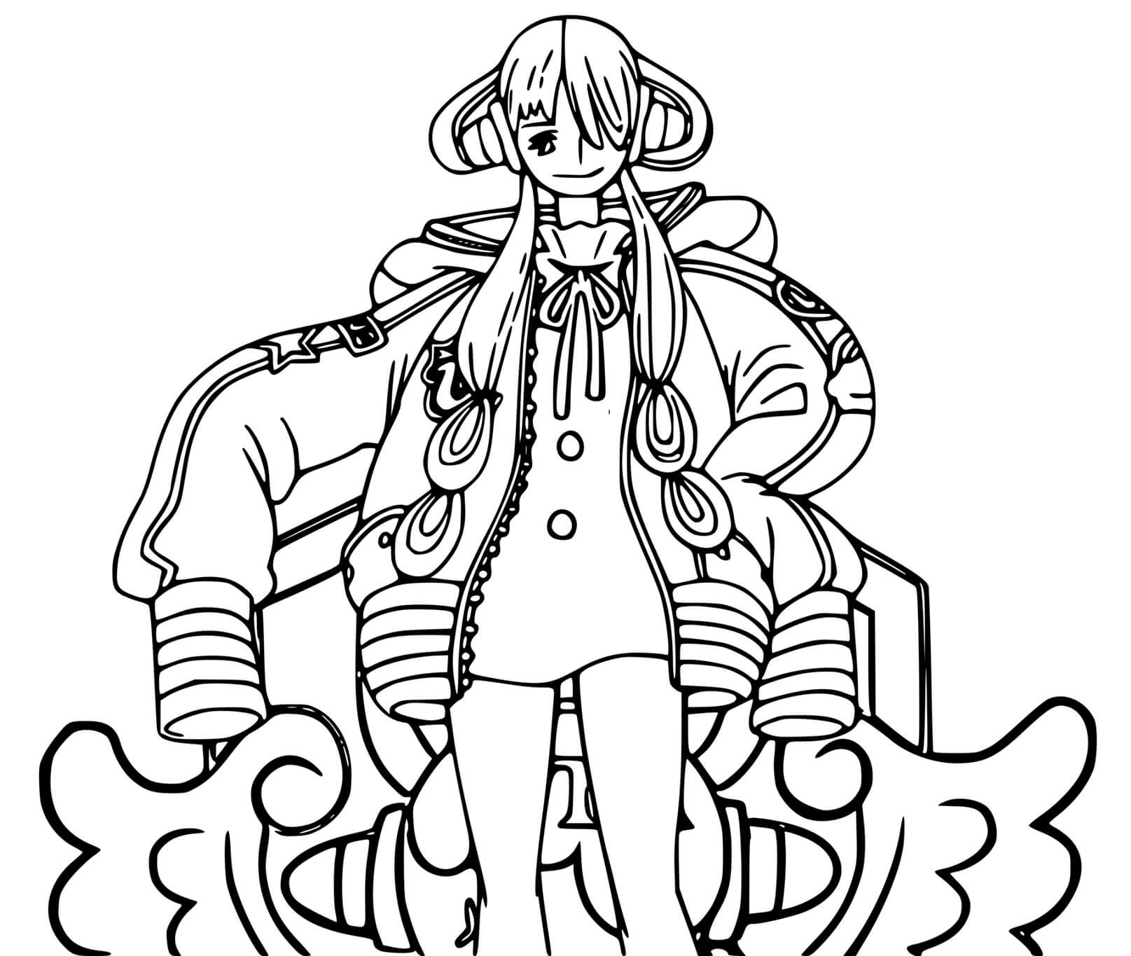 Coloriage Uta One Pièce Red - One piece à imprimer