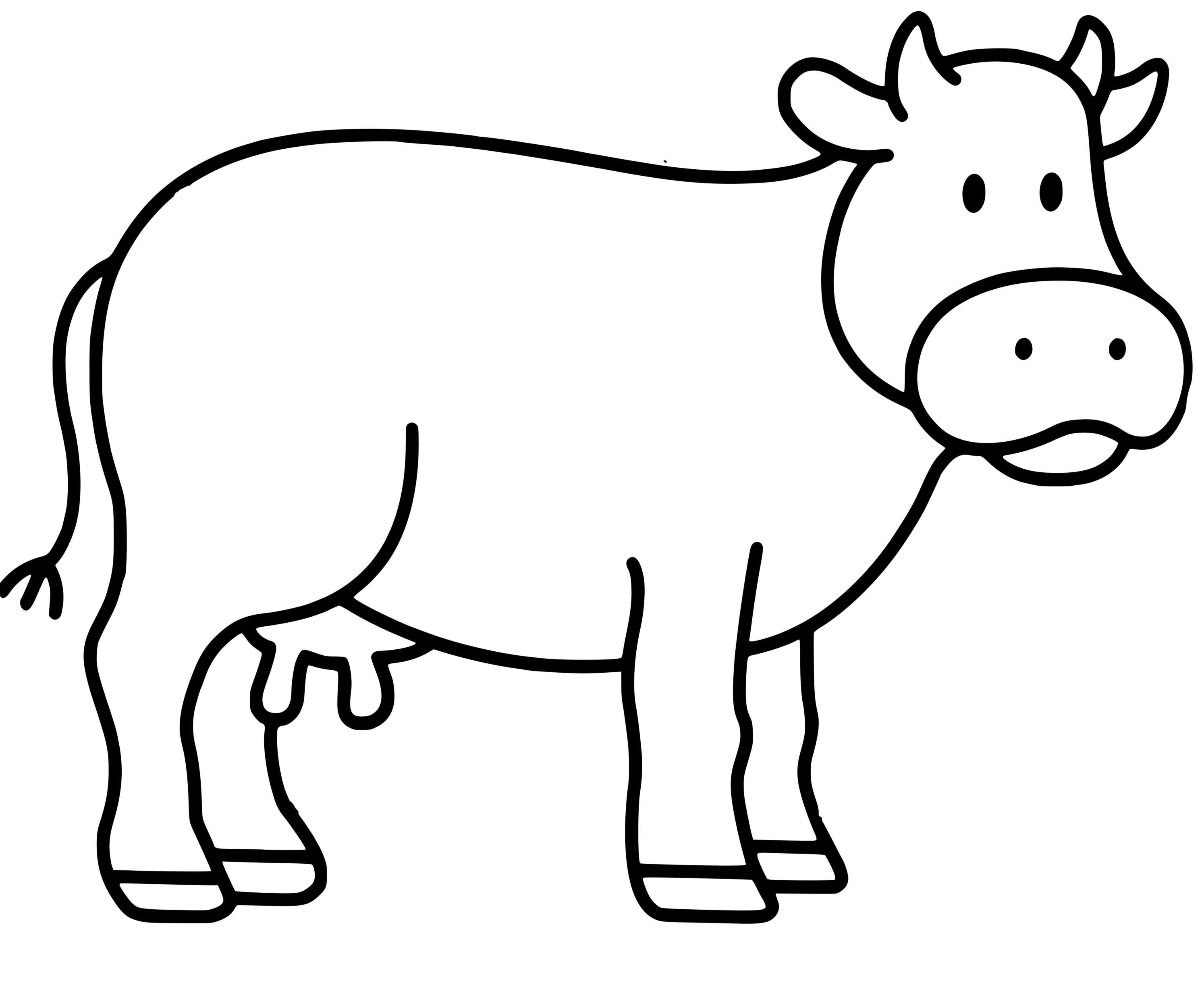 Coloriage Vache Boeuf Maternelle - Vache à imprimer