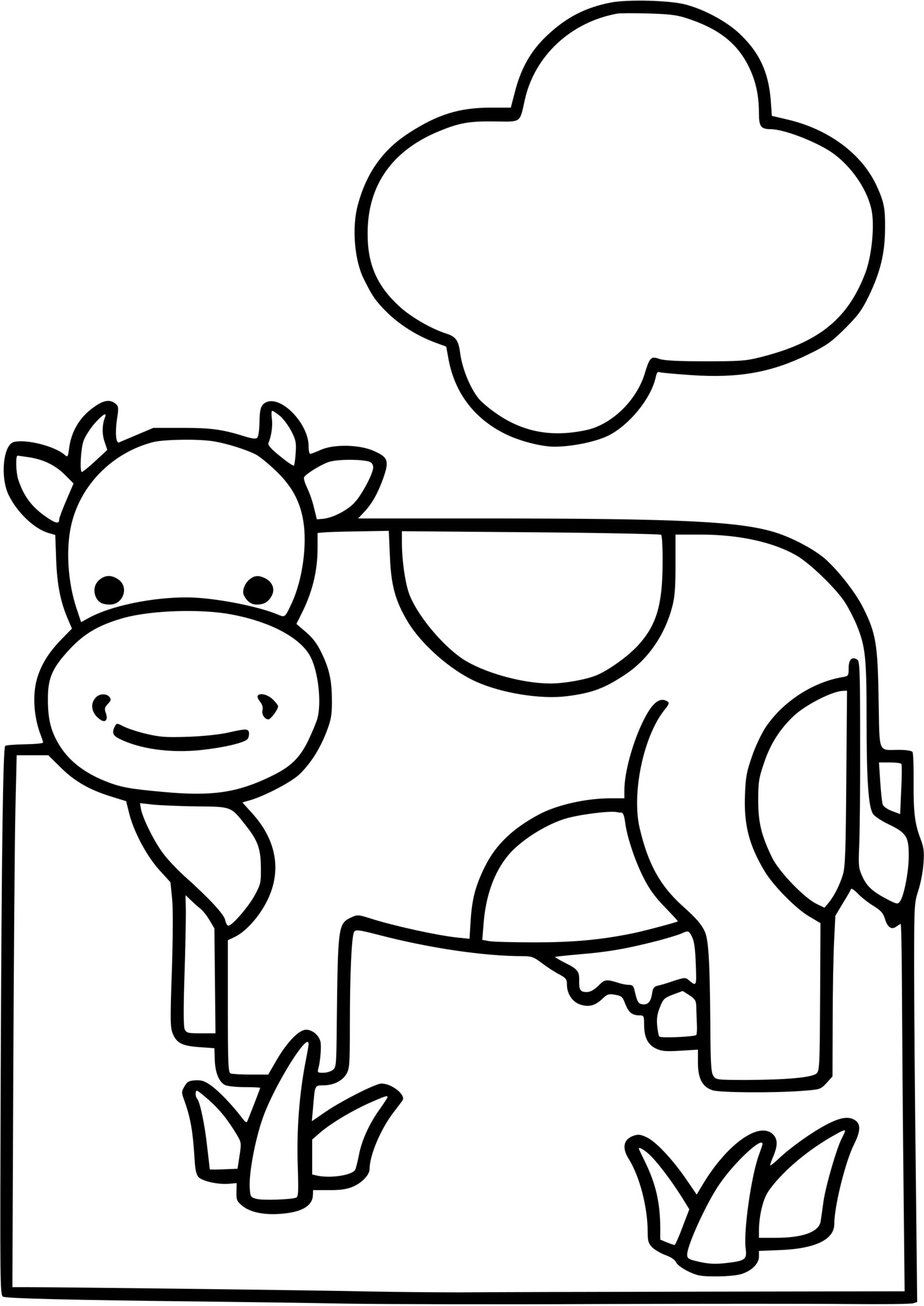 Coloriage Vache Dans La Ferme Avec Un Nuage - Vache à imprimer