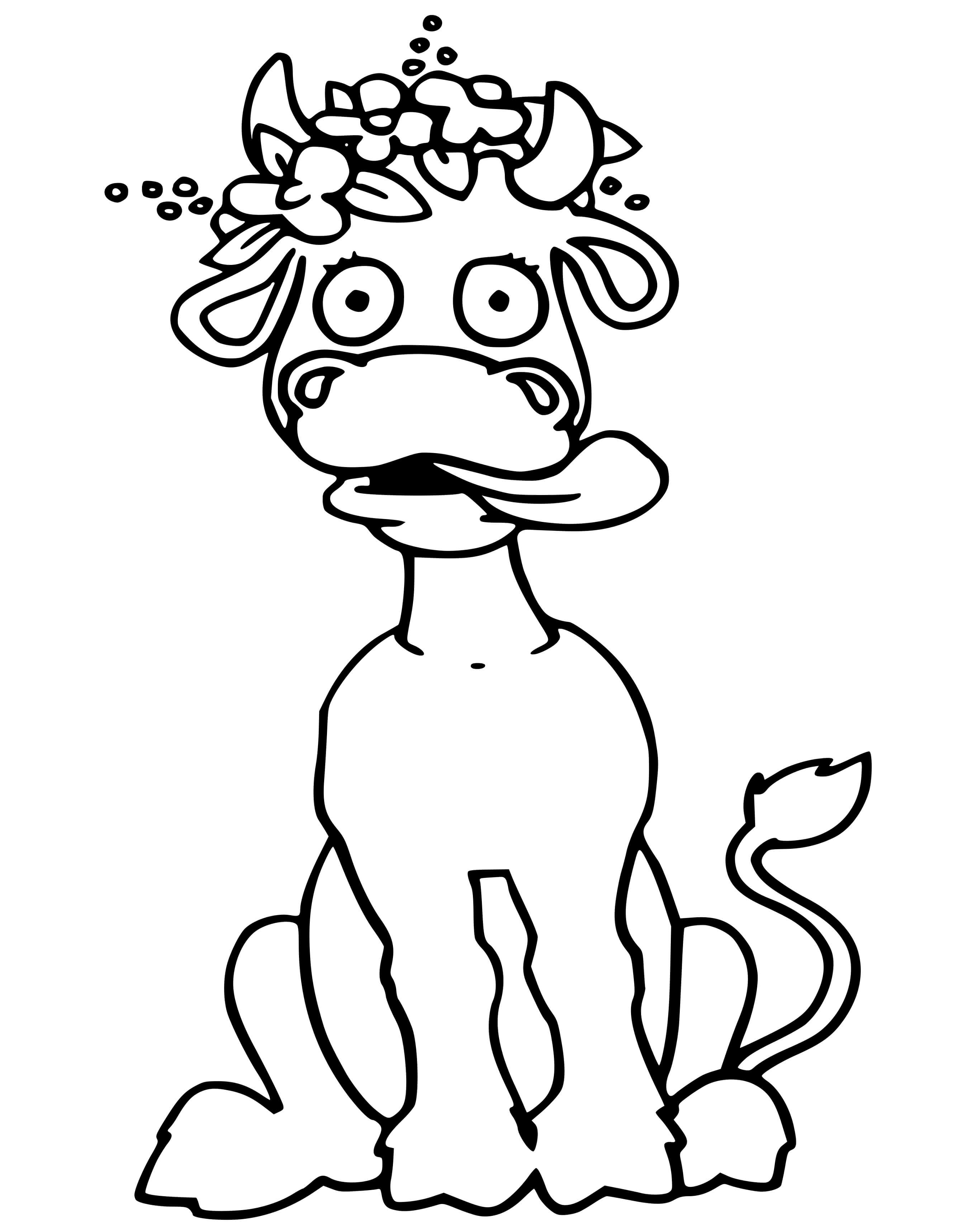 Coloriage Vache Drôle Rigolo - Vache à imprimer