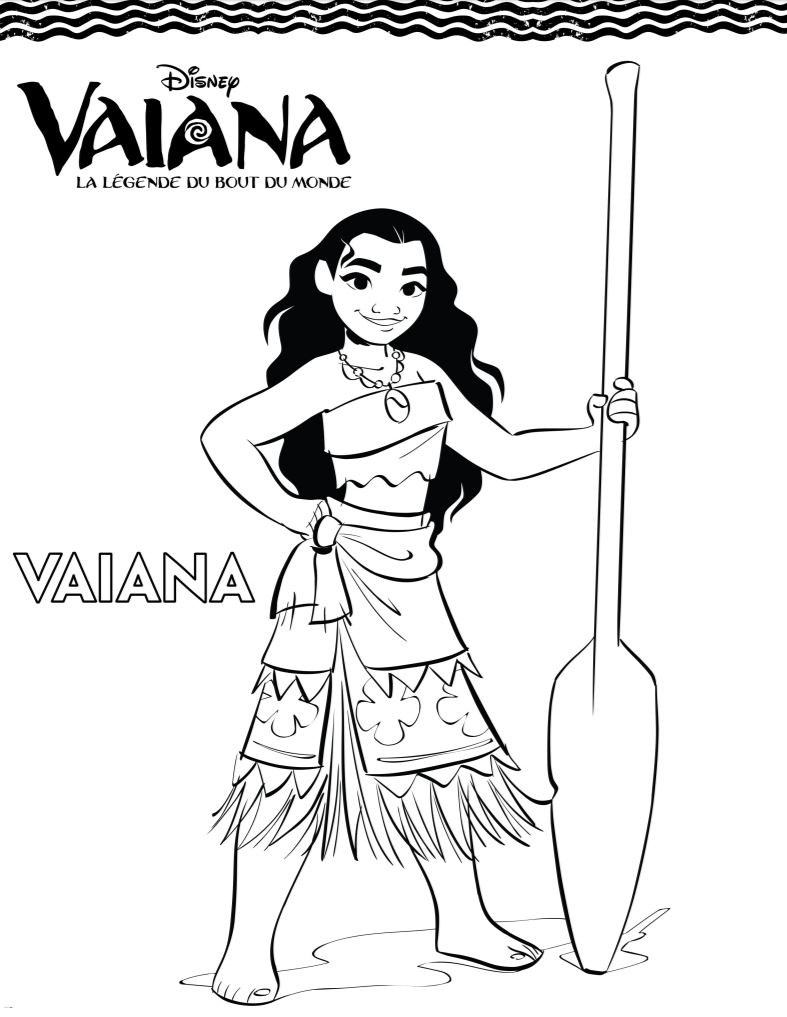 Coloriage Vaiana Disney - Vaiana moana à imprimer
