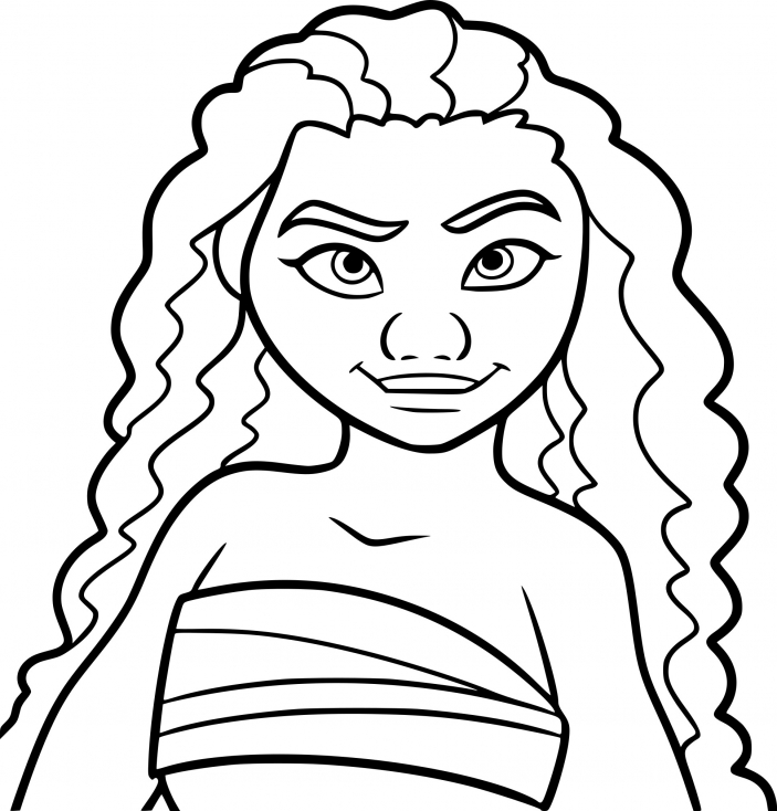Coloriage Vaiana Princesse Disney - Vaiana moana à imprimer
