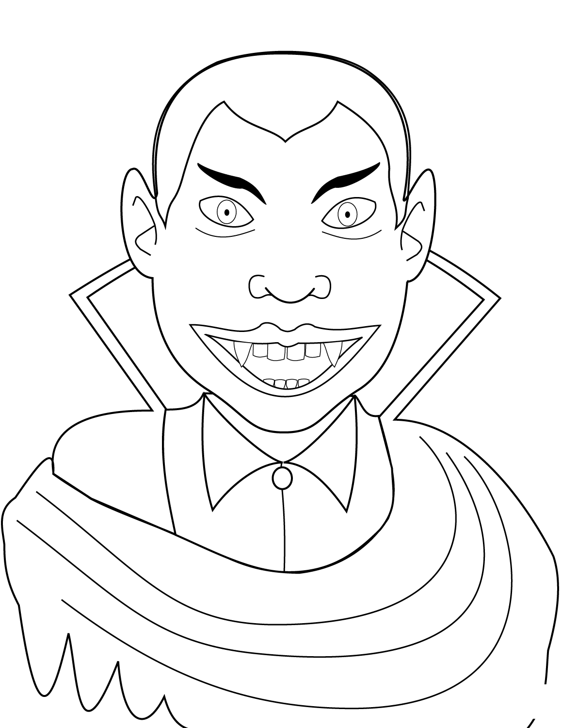 Coloriage Vampire Dracula Halloween - Halloween à imprimer