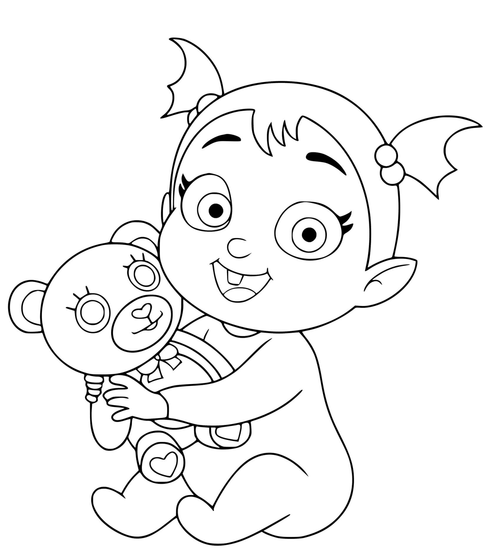 Coloriage Vampirina Bébé Enfant Petite Fille - Vampirina à imprimer