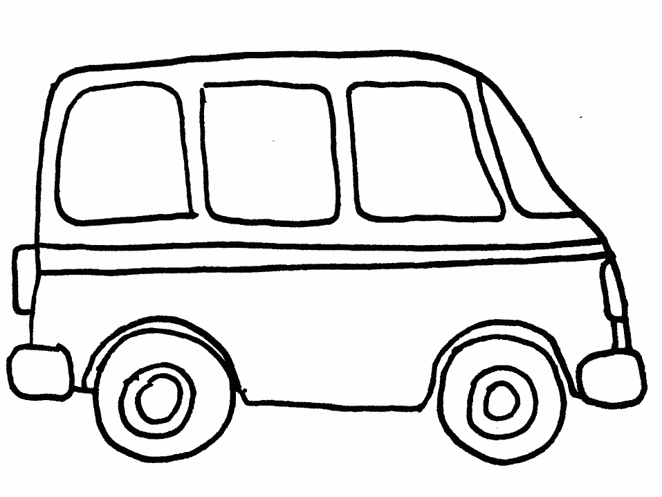 Coloriage Van - Camion à imprimer