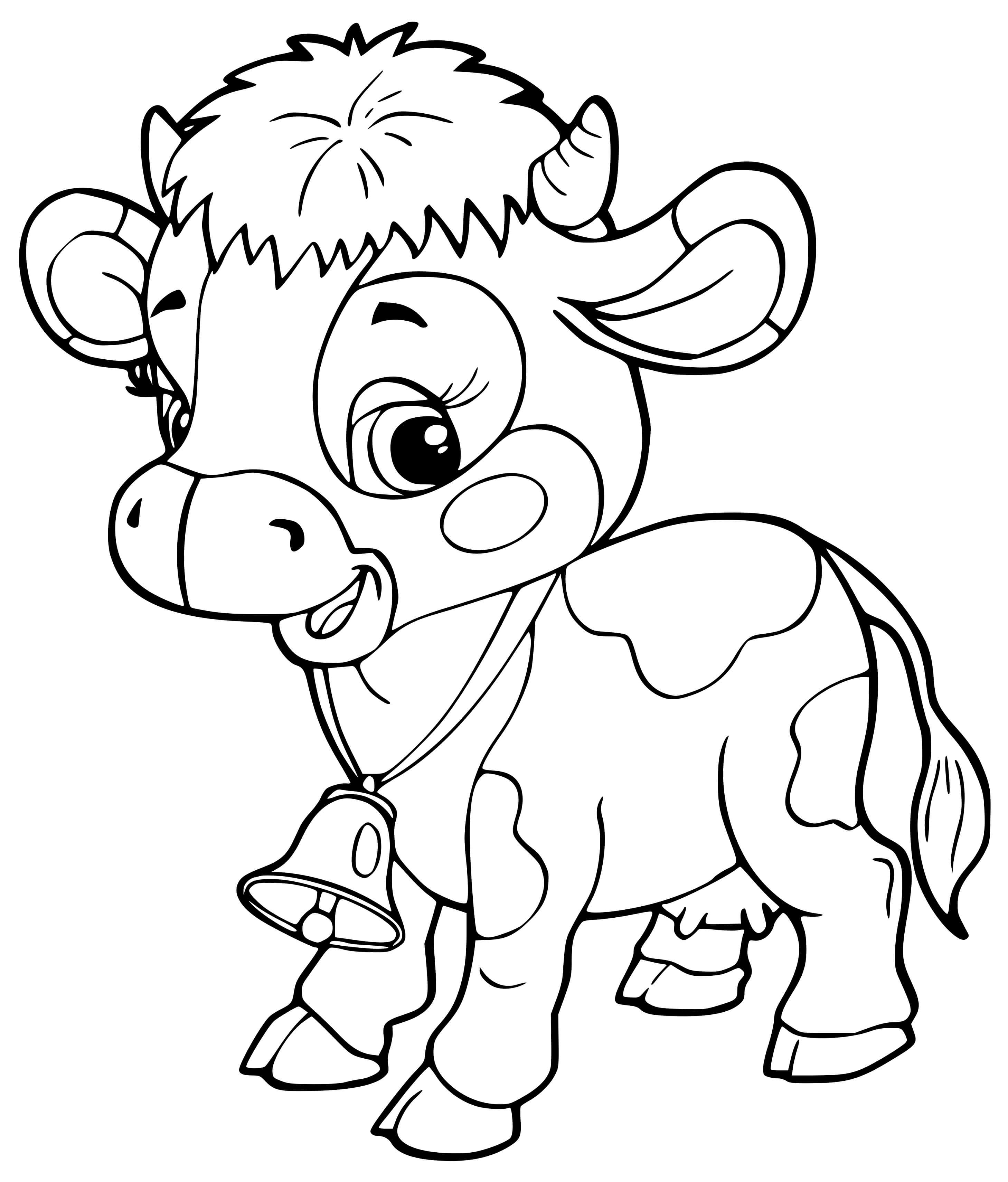 Coloriage Veau Le Petit De La Vache - Vache à imprimer