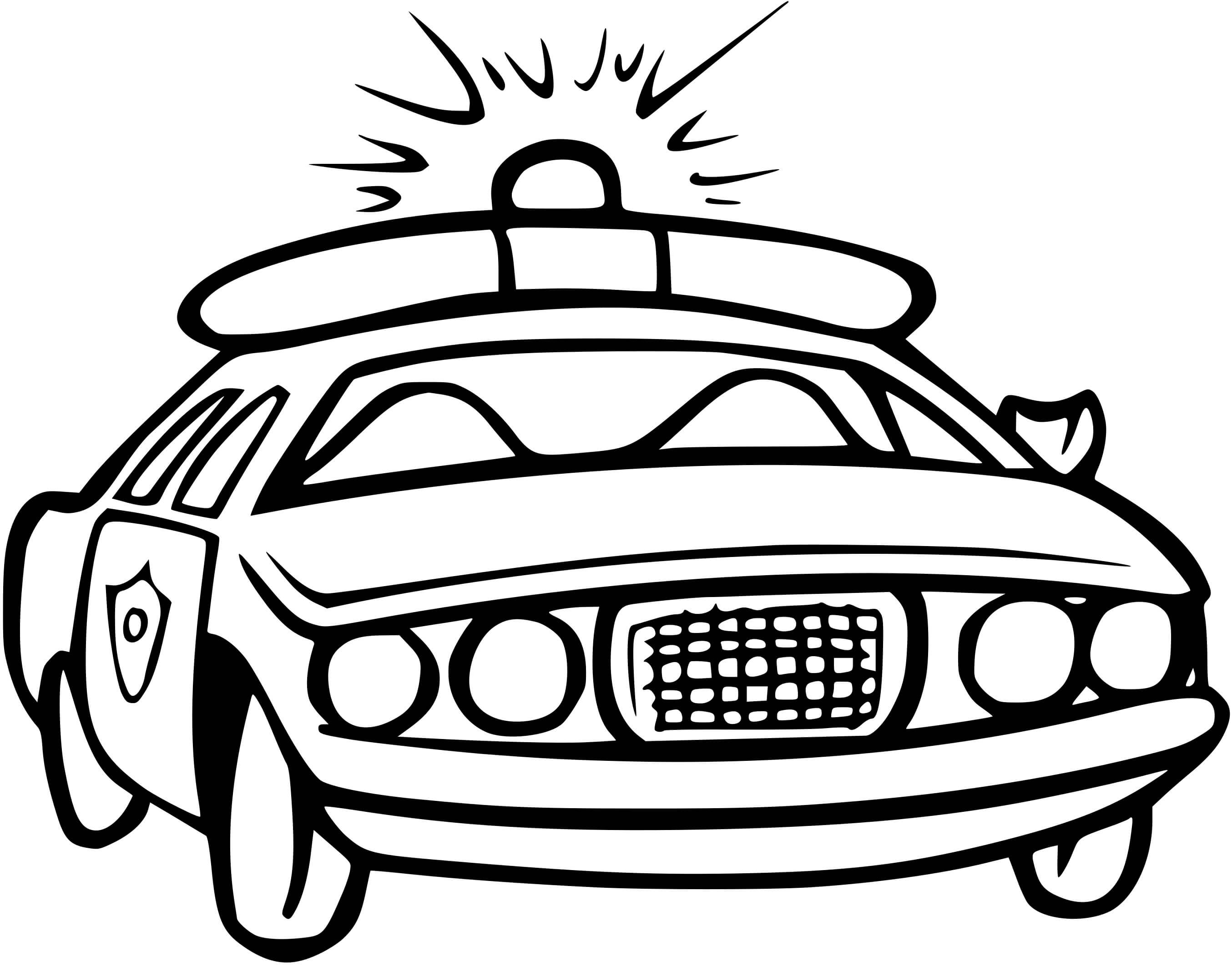 Coloriage Véhicule De Police Canadienne - Voiture de police à imprimer