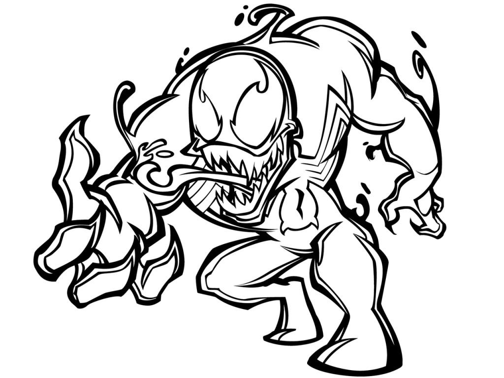 Coloriage Venom Aime Pas Spiderman - Venom à imprimer