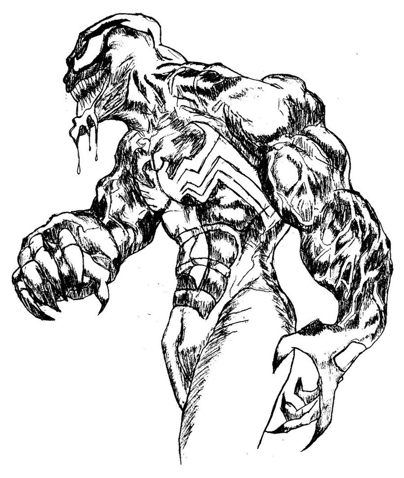 Coloriage Venom Complex Adult - Venom à imprimer