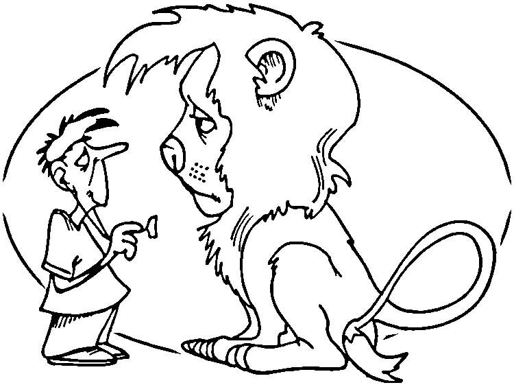 Coloriage Veterinary And Lion - Lion à imprimer