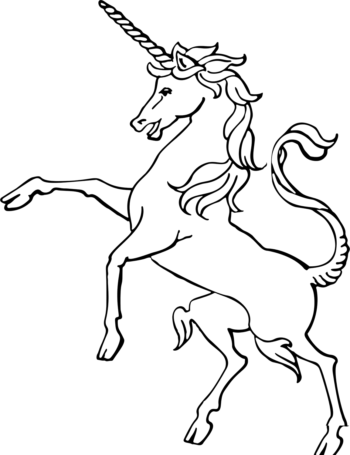 Coloriage Vintage Licorne - Licorne à imprimer