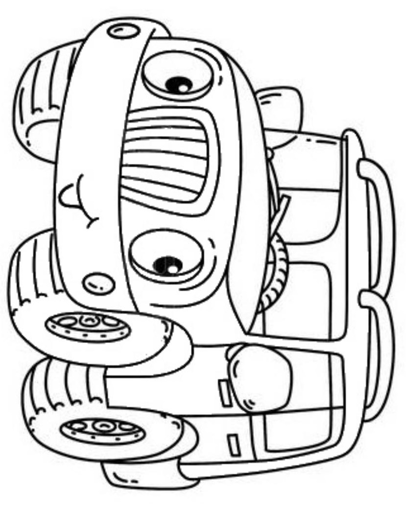 Coloriage Voiture 4x4 Facile Maternelle - 4x4 à imprimer
